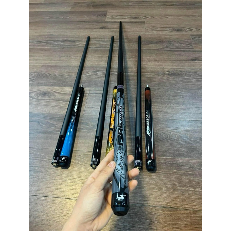 Cơ Bida Nhảy - Gậy nhảy phủ carbon - Mẫu mới 2024. Cơ nhảy PREDATOR Sport gậy nhảy