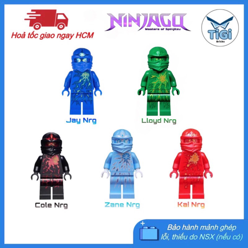Ninjago Minifigures Nrg - Ninja sức mạnh năng lượng tiềm ẩn - Mô hình lắp ráp xếp hình Ninja Nrg