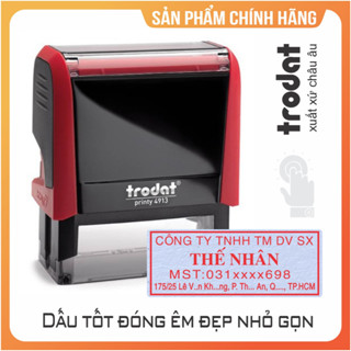 Khắc dấu công ty mã số thuế 3, 4 dòng hiệu Trodat - Làm con dấu theo yêu cầu - Kích thước 57 x 22mm