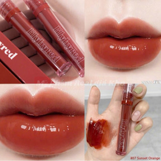 Son Tint bóng Lilybyred màu Cam cháy siu hot Glassy Layer Fixing Tint