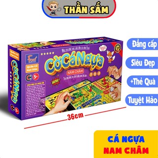 [Foxi] Cờ Cá Ngựa Nam Châm Foxi Size Lớn 36cm Chính Hãng Boardgame Đua Ngựa Đồ Chơi Ngày Tết Gấp Gọn