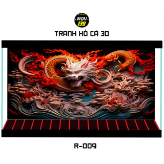  Tranh Dán Hồ Cá - Tranh 3d Dán Bể Cá -  Tranh Hồ Cá - Trang Trí Bể Cá R-009 