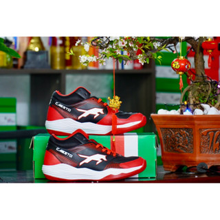 Giày bóng chuyền VHD- Cày sân bê tông không đau gối. Mẫu mới nhất: Cabeto đỏ - đen: Chuyên dụng bóng chuyền, bóng rổ ...