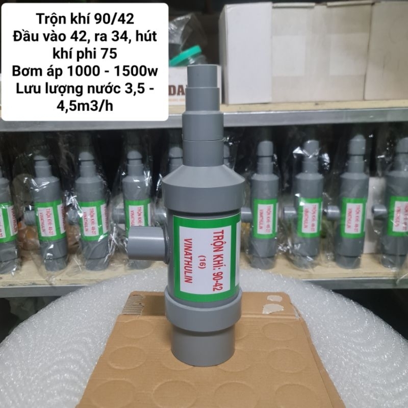 Bộ trộn khí Ejector/Venturi VINATHULIN D90/42 trong xử lí nước giếng khoan nhiễm sắt (Shop cũ máy lọ