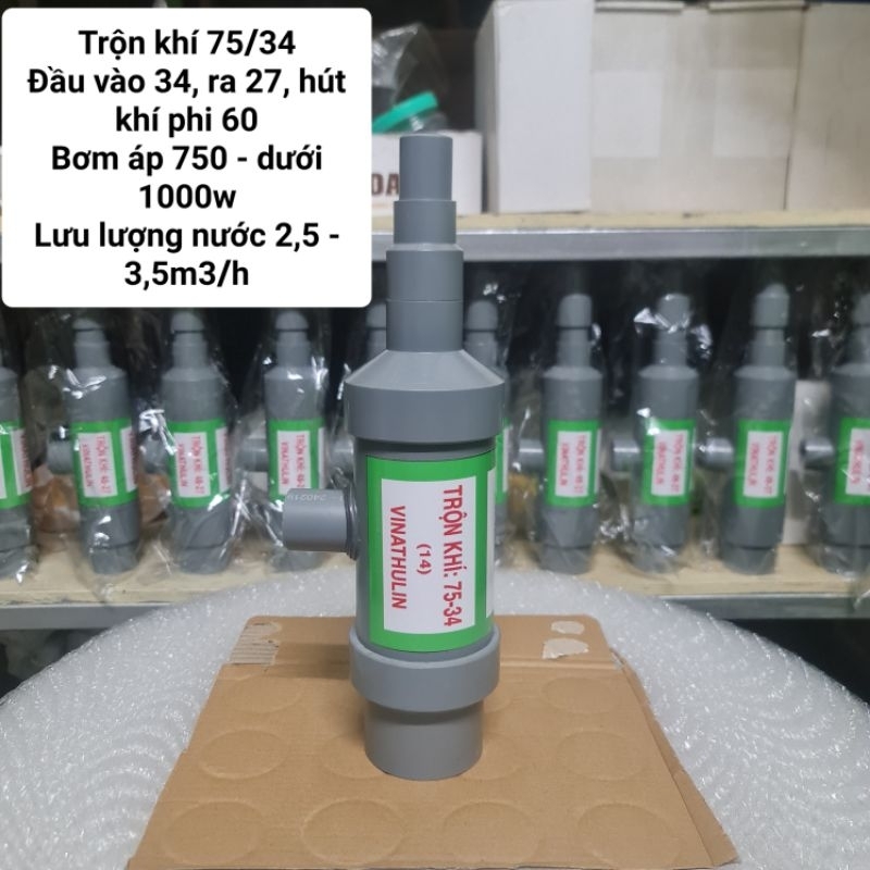 Bộ trộn khí Ejector /Venturi VINATHULIN D75/34 trong xử lí nước giếng khoan nhiễm sắt (Shop cũ máy l