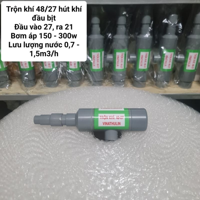 (Mẫu mới) - Bộ trộn khí Ejector /Venturi VINATHULIN D48/27 trong xử lí nước giếng khoan nhiễm sắt