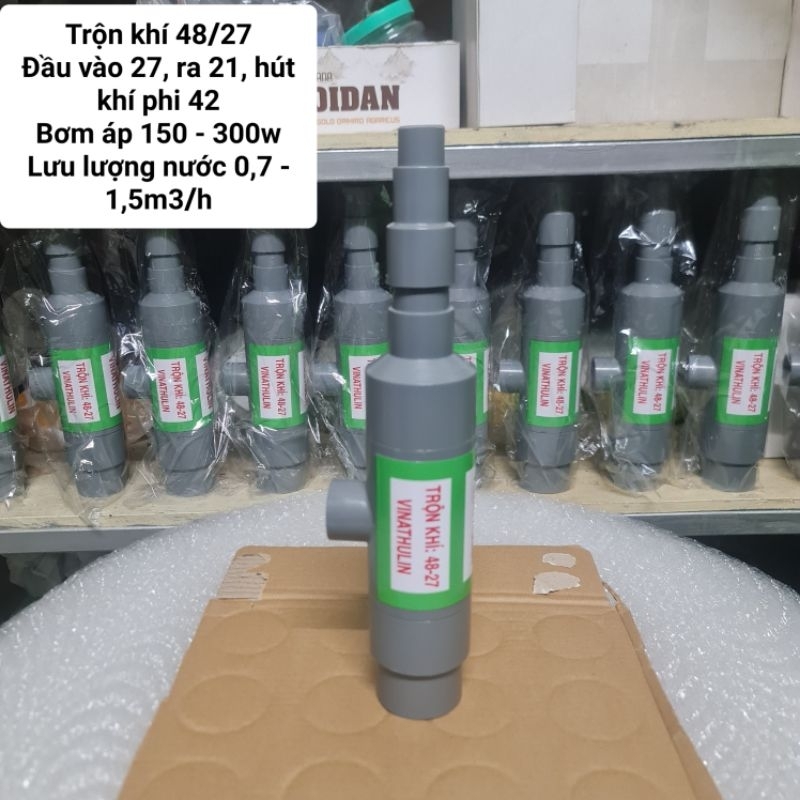 Bộ trộn khí Ejector /Venturi VINATHULIN D48/27 trong xử lí nước giếng khoan nhiễm sắt (Shop cũ máy l