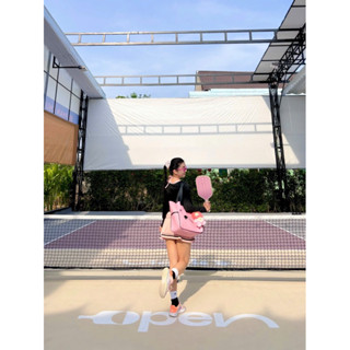 Set pickleball áo tay dài mix nhiều chân váy thun co giãn thoải mái ( có lót quần)