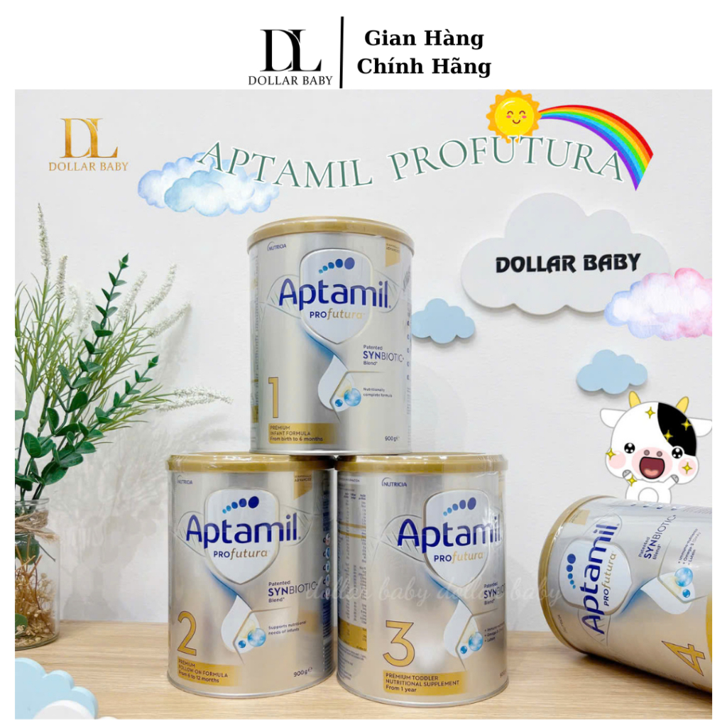 Sữa Aptamil Profutura Hộp 900g của Úc Số 1-2-3-4, Sữa Công Thức Cho Bé Từ Sơ Sinh