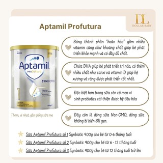 Sữa Aptamil Profutura Hộp 900g của Úc Số 1-2-3-4, Sữa Công Thức Cho Bé Từ Sơ Sinh