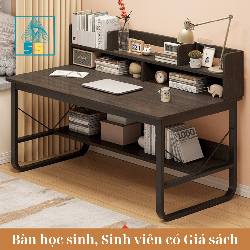 Bàn Học Sinh Viên Có Kệ – Gỗ MDF – Chân Sắt U 2x4 – Gọn Nhẹ, Dễ Lắp, Giá Rẻ | BigBuy360 - bigbuy360.vn