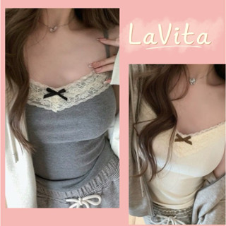 Áo 2 dây vạt dài phối ren cài gợi cảm, Áo Kiểu Cổ Yếm Phối Ren Có Mút Ngực ( có Bigsize ) Nữ