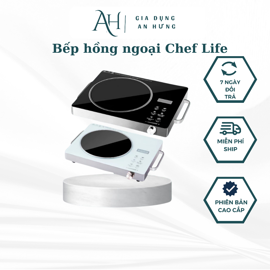 Bếp điện hồng ngoại, Bếp hồng ngoại đa năng Chefs Life không kén nồi bàn phím cảm ứng công suất lớn