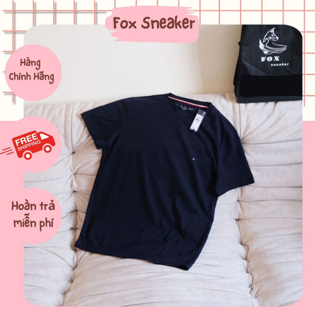 Áo Thun Basic Navy Trơn Hàng Chính Hãng | Fox Sneaker