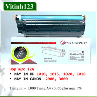 Hộp mực 12A , Hộp mực in HP 1010/1020 * Canon 2900 (Q2612A/CRG303/FX9)