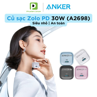 [ BH 12th ] Củ sạc / Cốc sạc nhanh Anker Zolo GaN PD 30W A2698 | Cổng Type C x 1 | Chân gập