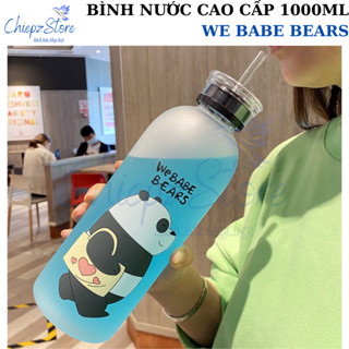 Bình nước in hình gấu We Babe Bears - Bình đựng nước cao cấp 1000ml