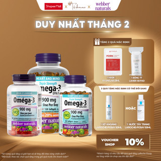 Viên Uống Omega3, Viên Uống Dầu Cá Hỗ Trợ Sức Khỏe Webber Naturals Triple Strength Omega-3 / Omega-3 With CoQ10