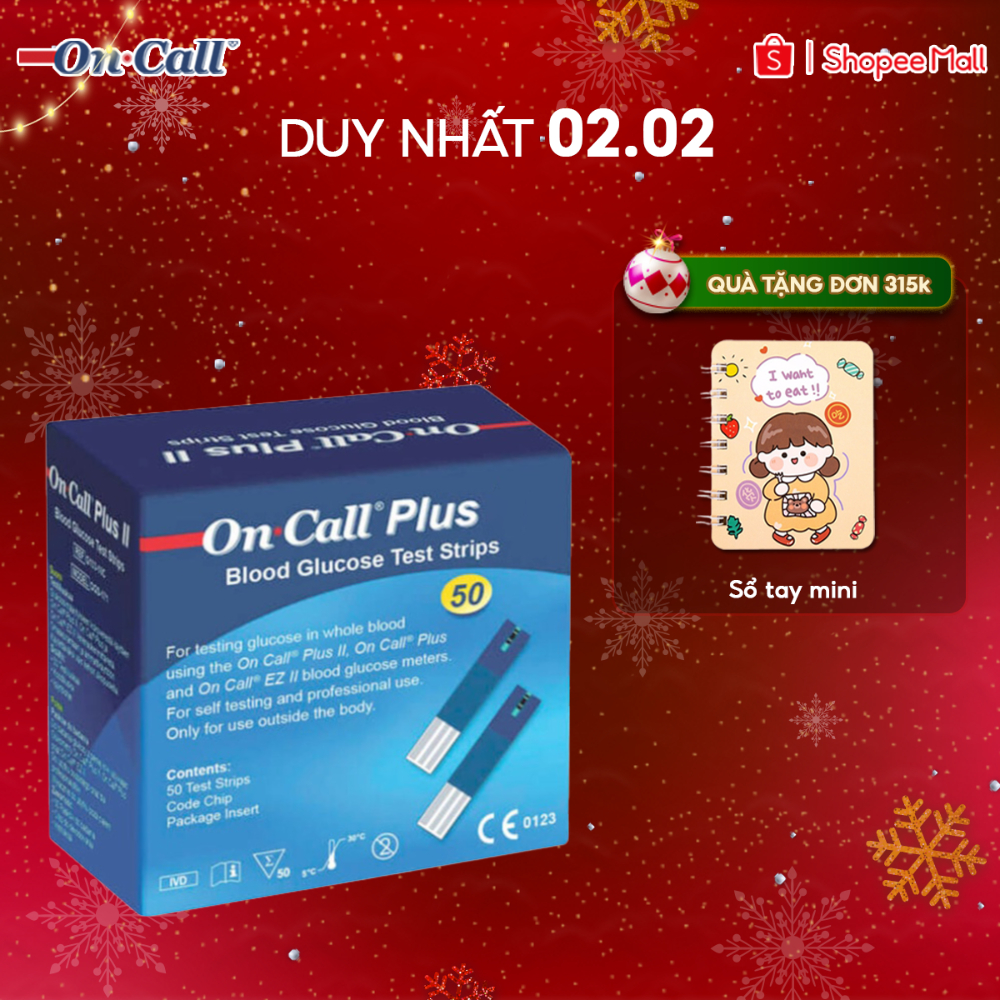 Hộp 25/50 Que Thử Đường Huyết On Call Plus Dùng Cho Máy On Call Plus & On Call EZ II