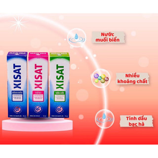  XISAT XỊT MŨI NƯỚC MUỐI BIỂN lọ mầu xanh cho trẻ em 6 tuổi trở lên và người lớn 