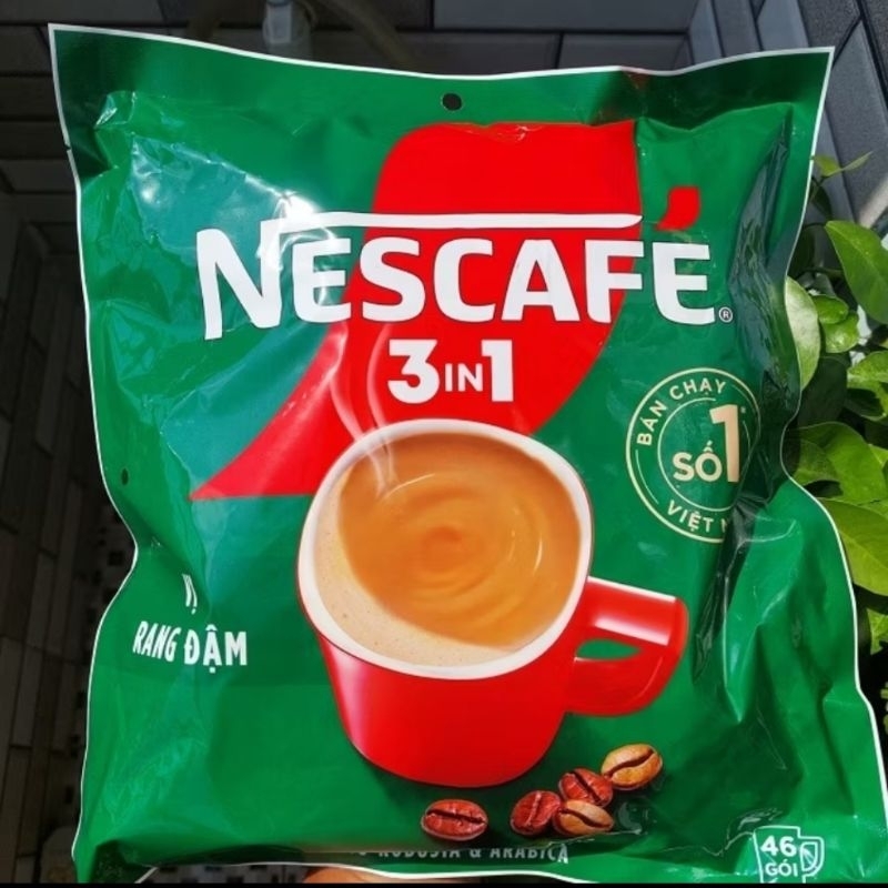 Nescafe 3 in 1 Rang Đậm Vị Thơm Ngon Đúng Vị (46gói x 16gram) DATE MỚI
