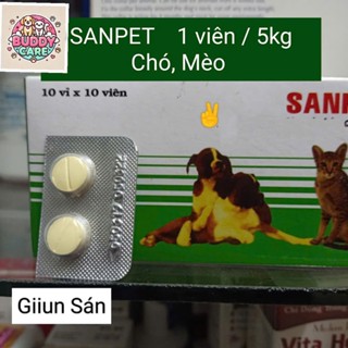 ( Lẻ 2 viên) Xổ Giun Sán Chó Mèo SANPET