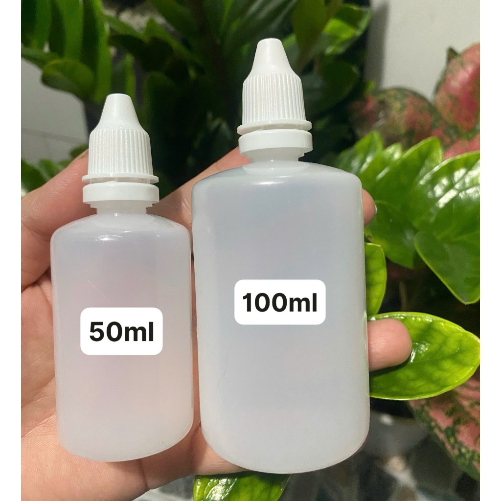 CHAI NHỎ MẮT-NHỎ GIỌT 50ML-100ML NẮP TRẮNG (CHAI RỖNG KHÔNG CHỨA DUNG DỊCH)
