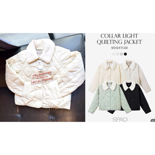 (AUTHENTIC 100%)Korea Spao Áo Jacket phao trần bông cổ lông trám