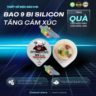 Bao cao su Bi gai lớn 9 bi Hộp 5 chiếc giúp tăng khoái cảm kéo dài quan hệ Hộp 1 Bcs CODOMI