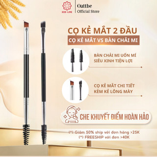 Cọ kẻ mắt bàn chải lông mày cọ đơn 2 đầu đa năng tiện dụng thân cọ mảnh dẹt chi tiết mềm mại