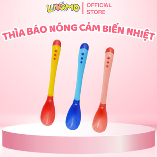 Thìa ăn dặm báo nóng bón cháo đút bột chất liệu silicon an toàn cao cấp AD13