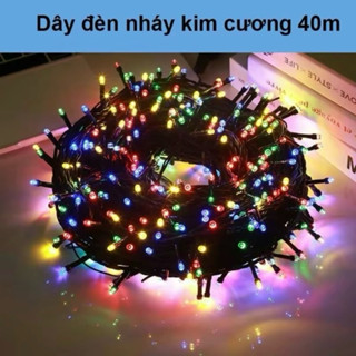 Dây Led Đa Sắc, Dây Đèn Led Kim Cương Cuộn 40M Chống Nước Dùng Trang Trí Ngoài Trời Noel, Tết