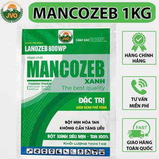 MANCOZEB Gói 1kg Phòng Trị Nấm Bệnh  Đốm Vàng Lá, Thán Thư, Sương Mai JVO98 NongNghiepVietNhat