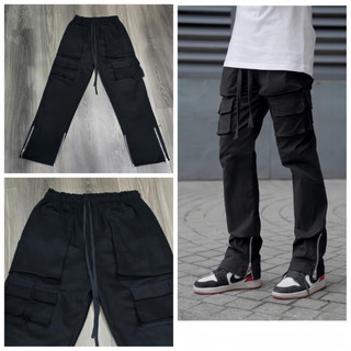  Quần Cargo Zipper Pant Kaki V2 -  Túi Hộp Ống Suông Phối Khoá Zip Phong Cách Streetwear 