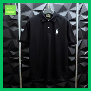 Áo Polo Nam Nữ Nổ Bẻ RLX Cotton Gai Cá Sấu Thêu Logo Ngựa Ngực Dáng Đơn Giản Dành Cho Anh Em Boy Phố Đu Học Đi Chơi