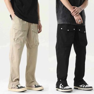  Quần Snap Cargo Pant Kaki Version 2 -  Túi Hộp Ốp Phối Cúc Bấm Phong Cách Streetwear Nam & Nữ 