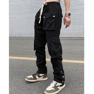 Quần Button Cargo Pant Kaki Cực Ngầu - Túi hộp & 3 Cúc Bấm Kiểu Dáng Streetwear Nam & Nữ