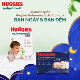   COMBO 3 BỊCH  BỈM HUGGIES PLATINUM NATURE MADE TẢ DÁN QUẦN ĐỦ SIZE BÔNG HỮU CƠ 