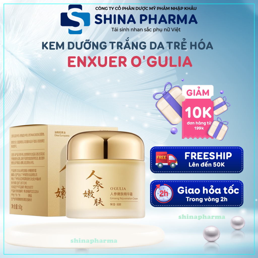 Kem Cải Thiện Hắc Sắc Tố ENXUER O'GULIA - Kem ENXUER Giúp Giảm Nếp Nhăn, Trẻ Hóa Da, Mờ Quằng Thâm, Cho Da Trắng Sáng