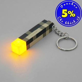Móc khóa Minecraft thanh đuốc phát sáng mới nhất 2025