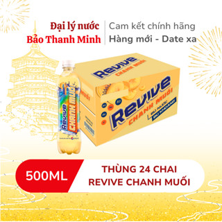 [HOẢ TỐC] Nước giải khát REVIVE Chanh Muối 390ml (Thùng 24 chai) (Date xa)