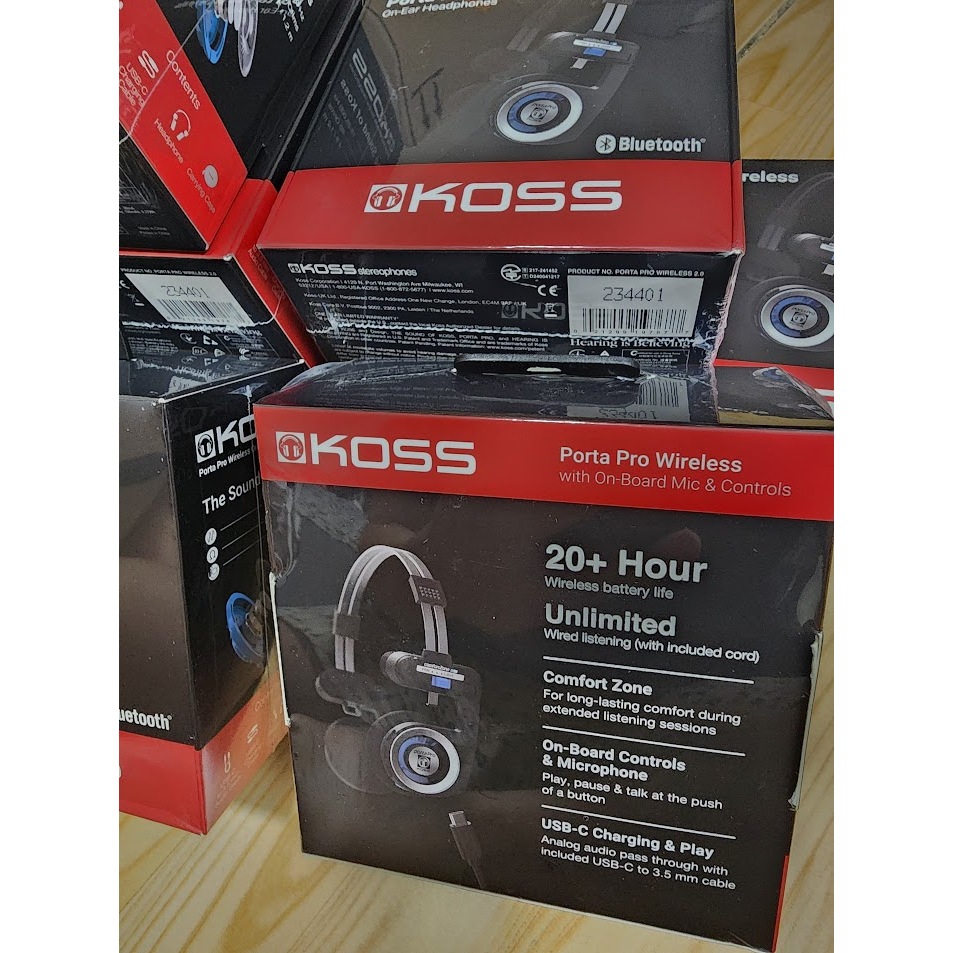 Tai Nghe không dây bluetooth Koss Porta Pro Wireless 2.0 (bản 2024, pin 20h, nguyên seal) | BigBuy360 - bigbuy360.vn