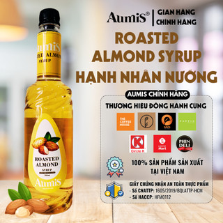  Syrup Siro Hạnh Nhân Nướng Aumis Làm Trà Trái Cây Trà Sữa Phindi Chai 750ml 