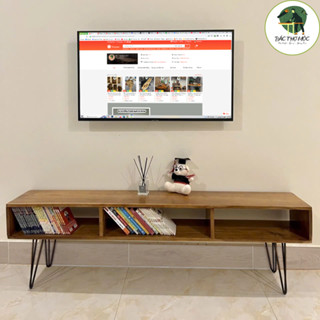 Kệ - Tủ Để Tivi Gỗ Tự Nhiên Chân sắt Haipin Phong Cách Hiện Đại