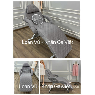 Ga bọc giường tiêm, giường spa chất liệu COTTON chần bông may theo số đo