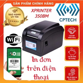 Máy in đơn GHTK qua điện thoại, Máy in tem XP 350BM, Máy In tem mã vạch, máy in tem trà sữa kết nối điện thoại