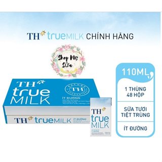 SỮA TH TRUE MILK ÍT ĐƯỜNG 110ML X 48 hộp