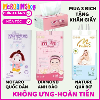 [Mua 3-TặngGIẤYRút] Tã Bỉm Xuất Nhật MOMOTARO/Momo DIAMOND/Momo NATURE, Bỉm Dán,Bỉm Quần MOMO(Đủ Size)