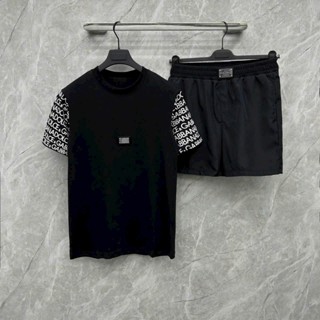 Bộ Quần Áo Nam DG logo sắt bộ hè nam cộc tay chất thun co giãn 4c