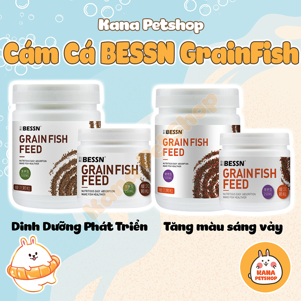 Cám cá cảnh BESSN Grain Fish 🐟 FREESHIP 🐟 Cám Cá 7 Màu, Cám Cá Betta, Cám Cá Nhỏ Giàu Dinh Dưỡng